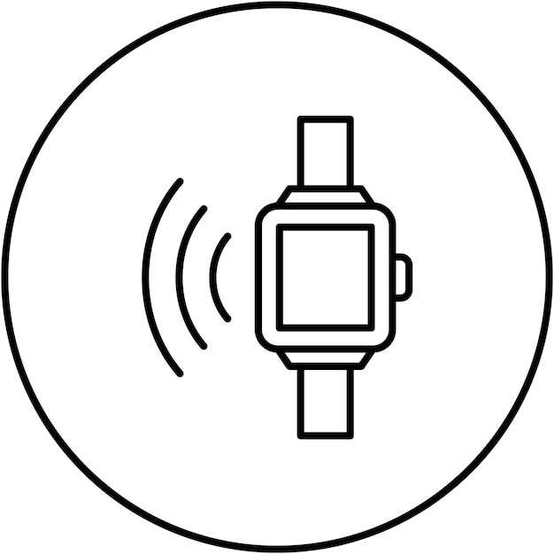 La imagen vectorial del icono del reloj inteligente se puede utilizar para la inteligencia artificial