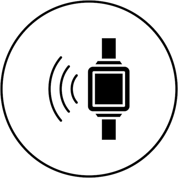 La imagen vectorial del icono del reloj inteligente se puede utilizar para la inteligencia artificial