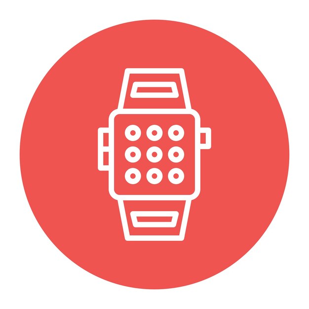 La imagen vectorial del icono del reloj inteligente se puede utilizar para el lujo