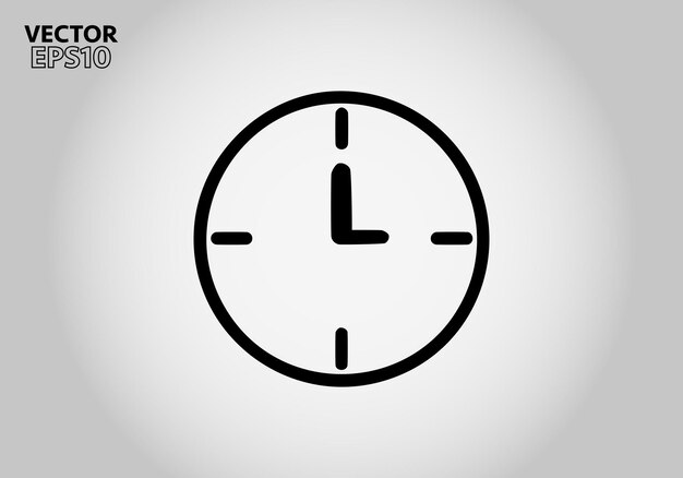 Imagen vectorial de icono de un reloj minimalista sencillo