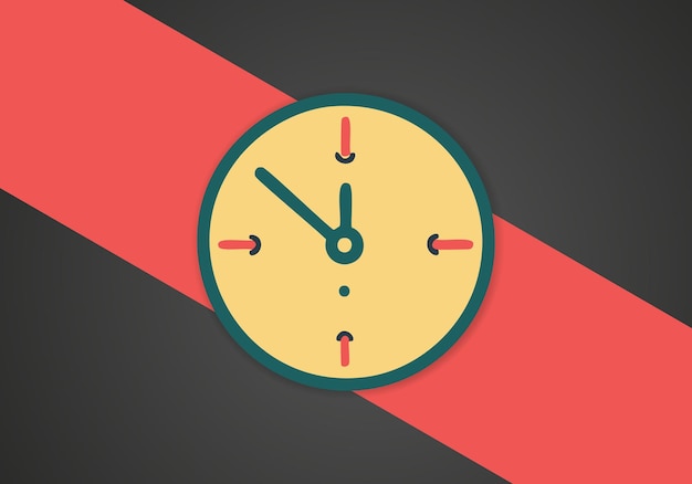 Imagen vectorial de icono de un reloj minimalista sencillo