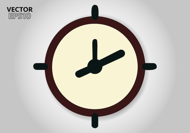 Imagen vectorial de icono de un reloj minimalista sencillo