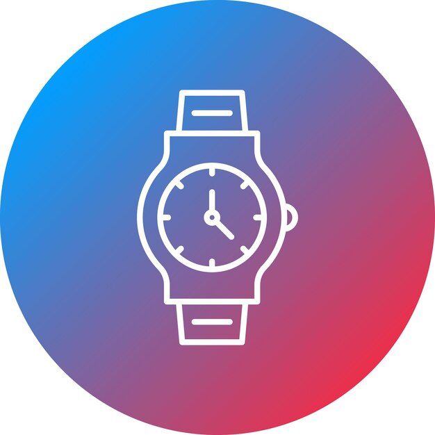 Imagen vectorial del icono del reloj de muñeca Se puede usar para Mall