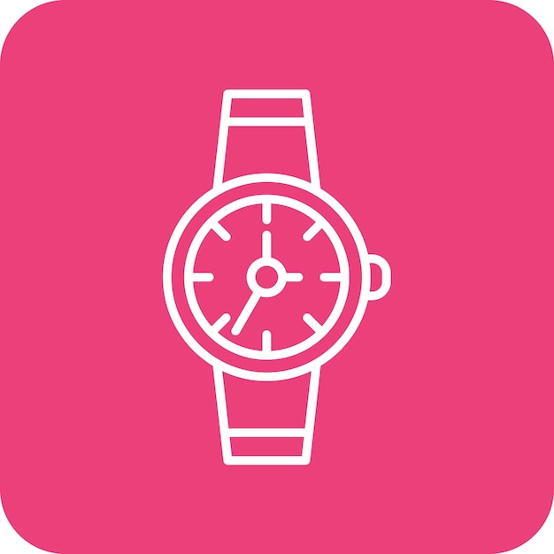 Vector imagen vectorial del icono del reloj de muñeca se puede usar para moda