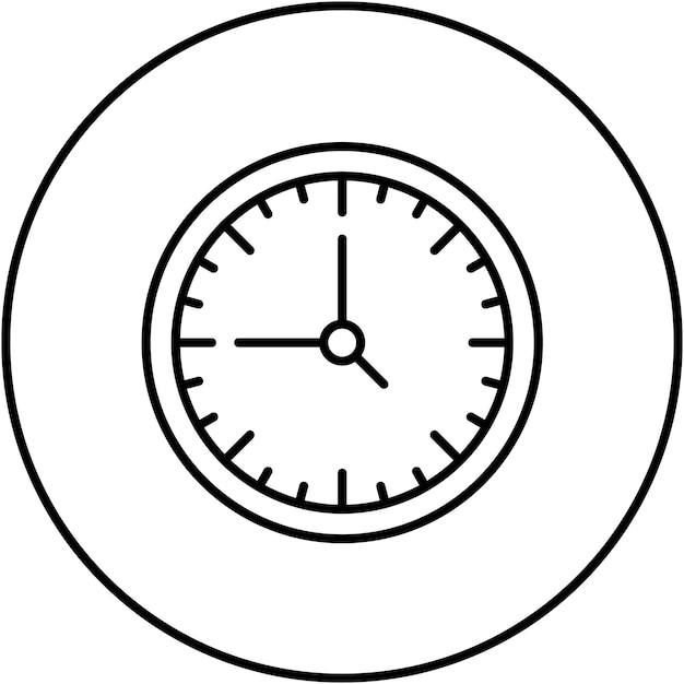 La imagen vectorial del icono del reloj se puede usar para el Ramadán