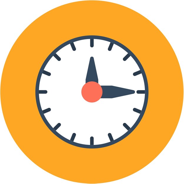 Imagen vectorial del icono del reloj Se puede usar para Retro