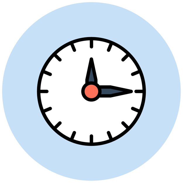 Imagen vectorial del icono del reloj Se puede usar para Retro