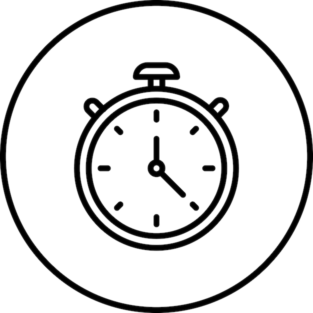 La imagen vectorial del icono del reloj se puede utilizar para el ferrocarril