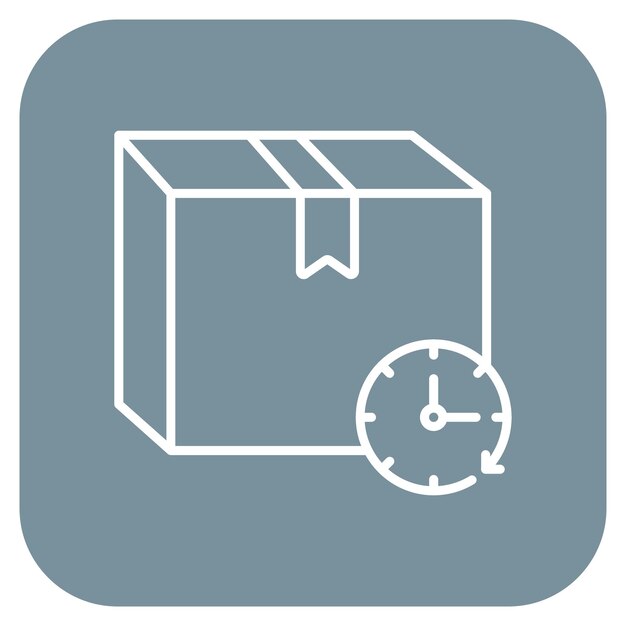La imagen vectorial del icono del reloj redondo se puede utilizar para el envío