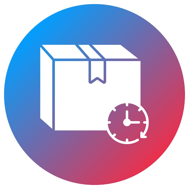 La imagen vectorial del icono del reloj redondo se puede utilizar para el envío