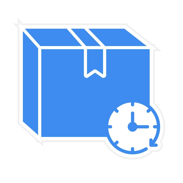 La imagen vectorial del icono del reloj redondo se puede utilizar para el envío