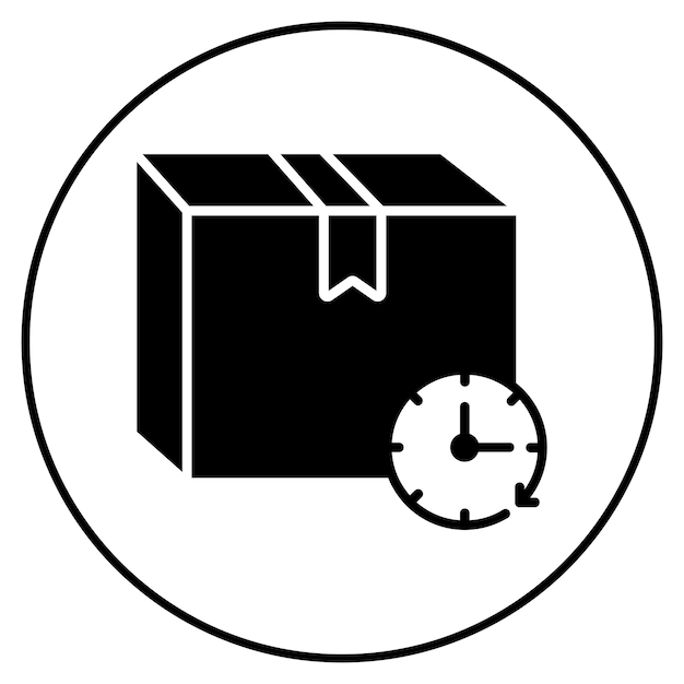 La imagen vectorial del icono del reloj redondo se puede utilizar para el envío