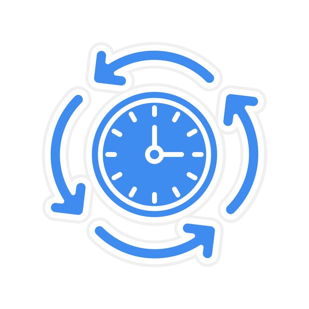 La imagen vectorial del icono del reloj redondo se puede utilizar para la logística