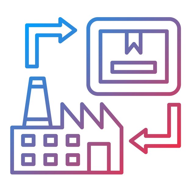 Imagen vectorial del icono de remanufactura del producto Se puede utilizar para Economía