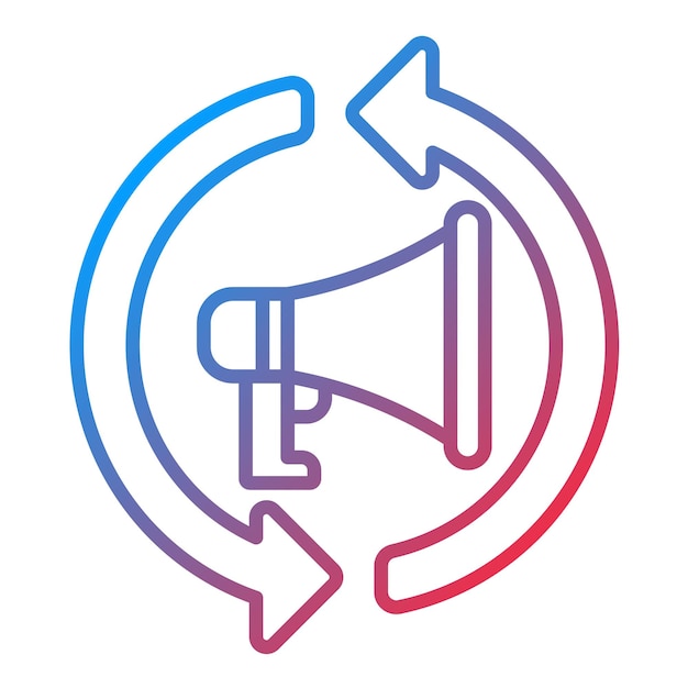 Imagen vectorial de icono de remarketing Se puede utilizar para la Agencia de Medios