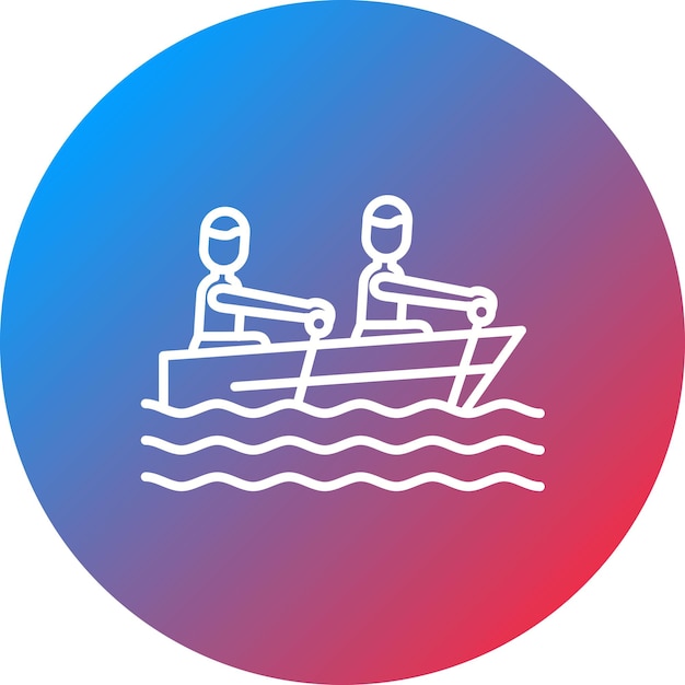 Imagen vectorial del icono de remo Se puede usar para deportes acuáticos