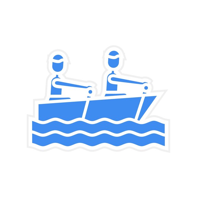 Imagen vectorial del icono de remo Se puede usar para deportes acuáticos