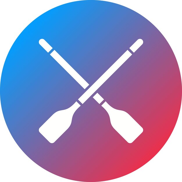 Imagen vectorial del icono de remo Se puede usar para deportes