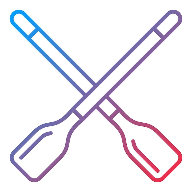 Imagen vectorial del icono de remo Se puede usar para deportes