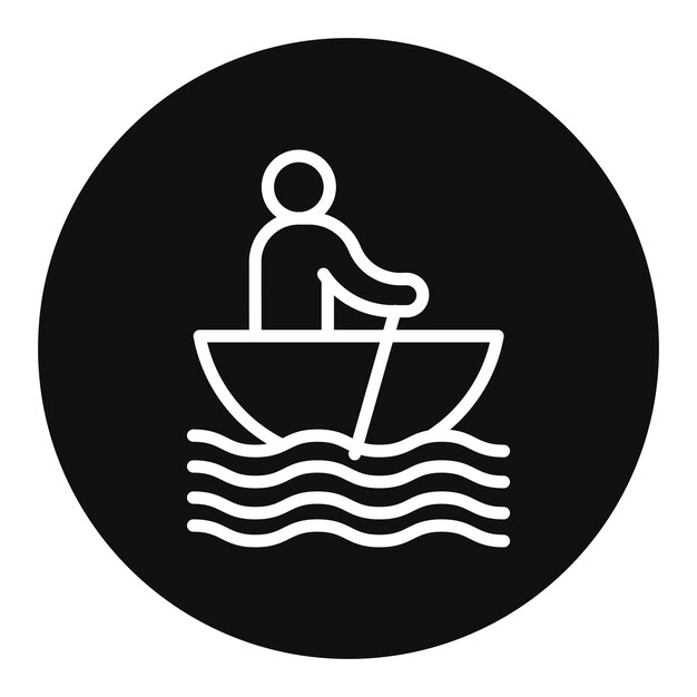 Imagen vectorial del icono de remo Se puede usar para Fitness