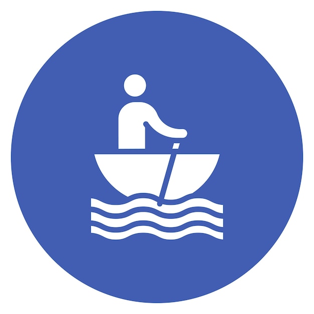 Imagen vectorial del icono de remo Se puede usar para Fitness