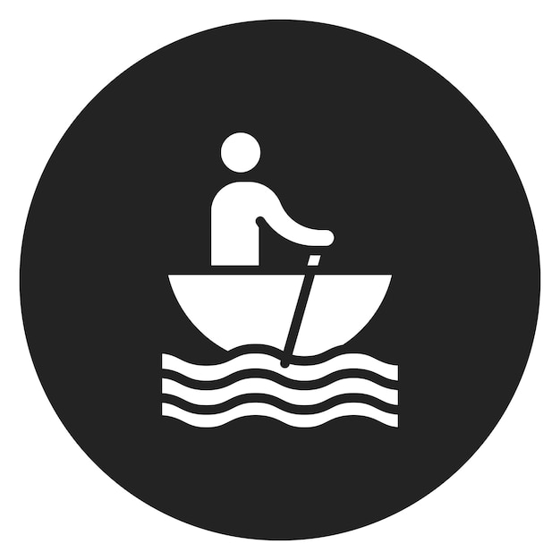 Imagen vectorial del icono de remo Se puede usar para Fitness