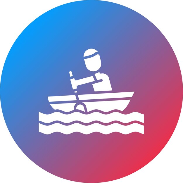 Imagen vectorial del icono de remo Se puede usar para los Juegos Olímpicos