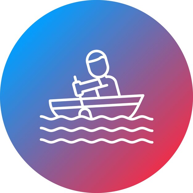 Imagen vectorial del icono de remo Se puede usar para los Juegos Olímpicos