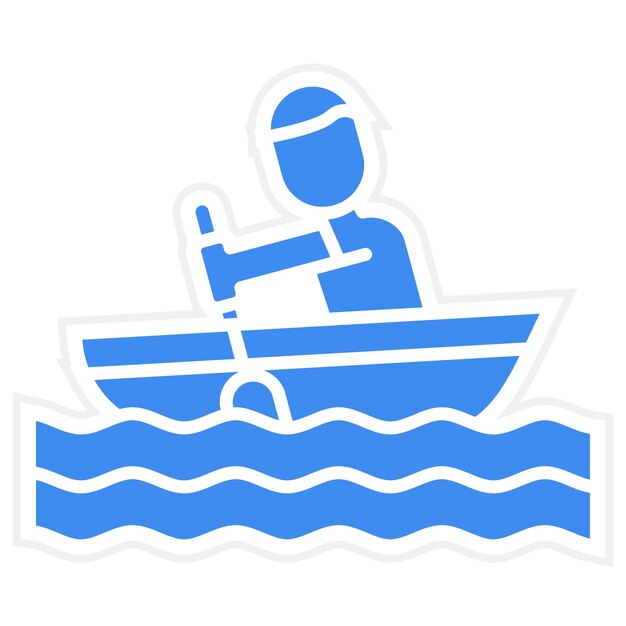 Imagen vectorial del icono de remo Se puede usar para los Juegos Olímpicos