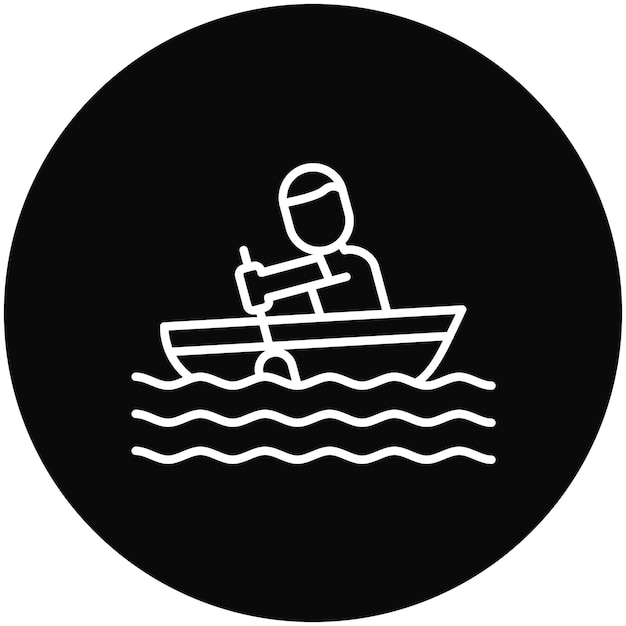 Imagen vectorial del icono de remo Se puede usar para los Juegos Olímpicos