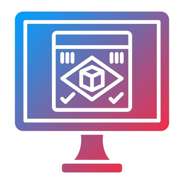 Imagen vectorial de icono de renderización Se puede utilizar para la realidad virtual