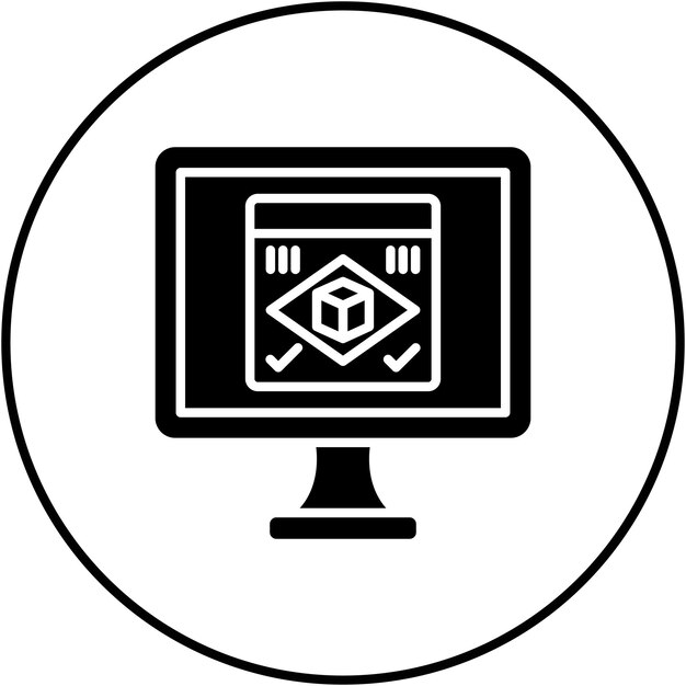 Imagen vectorial de icono de renderización Se puede utilizar para la realidad virtual