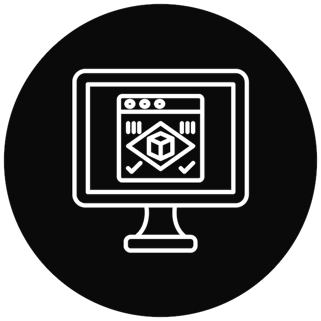 Imagen vectorial de icono de renderización Se puede utilizar para la realidad virtual