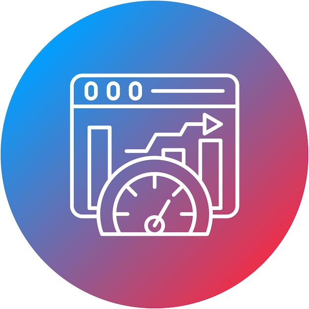 Imagen vectorial del icono de rendimiento SEO Se puede usar para alojamiento web