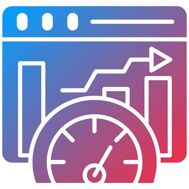 Imagen vectorial del icono de rendimiento SEO Se puede usar para alojamiento web