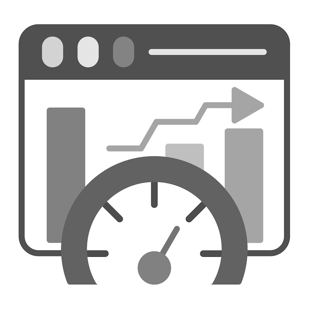 Imagen vectorial del icono de rendimiento SEO Se puede usar para alojamiento web