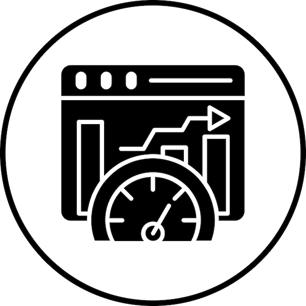 Imagen vectorial del icono de rendimiento SEO Se puede usar para alojamiento web