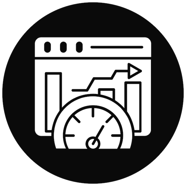 Imagen vectorial del icono de rendimiento SEO Se puede usar para alojamiento web