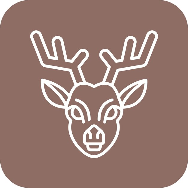 La imagen vectorial del icono del reno se puede usar para In The Wild