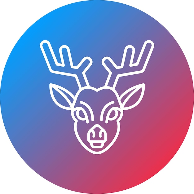 La imagen vectorial del icono del reno se puede usar para In The Wild