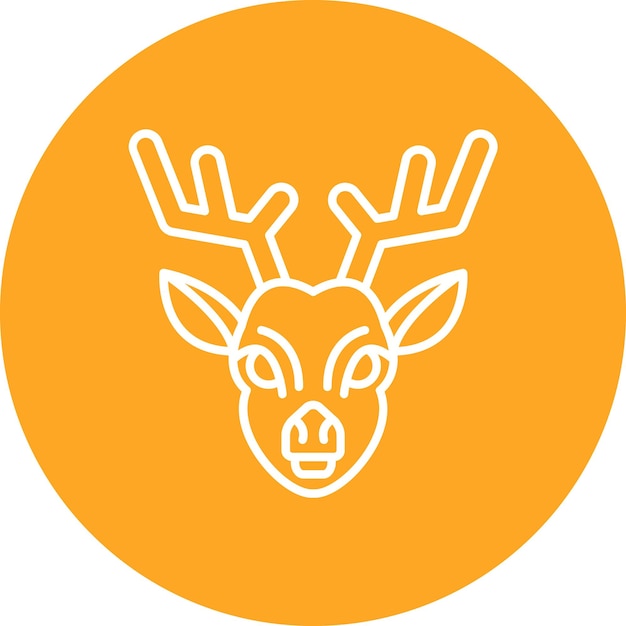 La imagen vectorial del icono del reno se puede usar para In The Wild