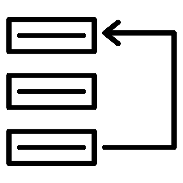 Vector imagen vectorial del icono de reordenamiento se puede utilizar para la cadena de suministro