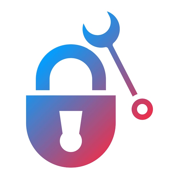 Imagen vectorial del icono de reparación de cerraduras Se puede usar para Locksmith