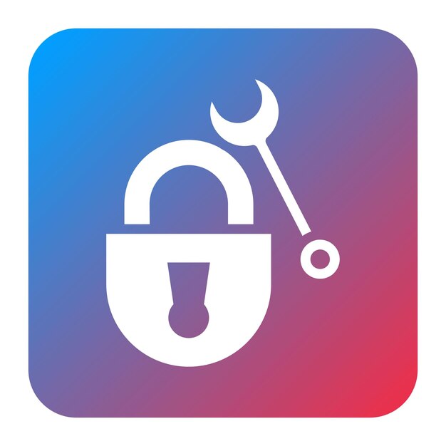 Imagen vectorial del icono de reparación de cerraduras Se puede usar para Locksmith