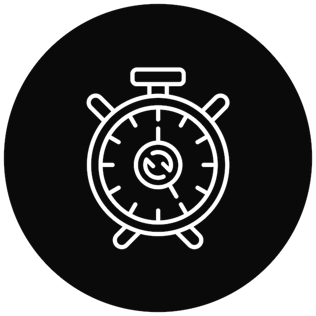 Imagen vectorial de icono de repetición de alarma Puede utilizarse para la hora y la fecha