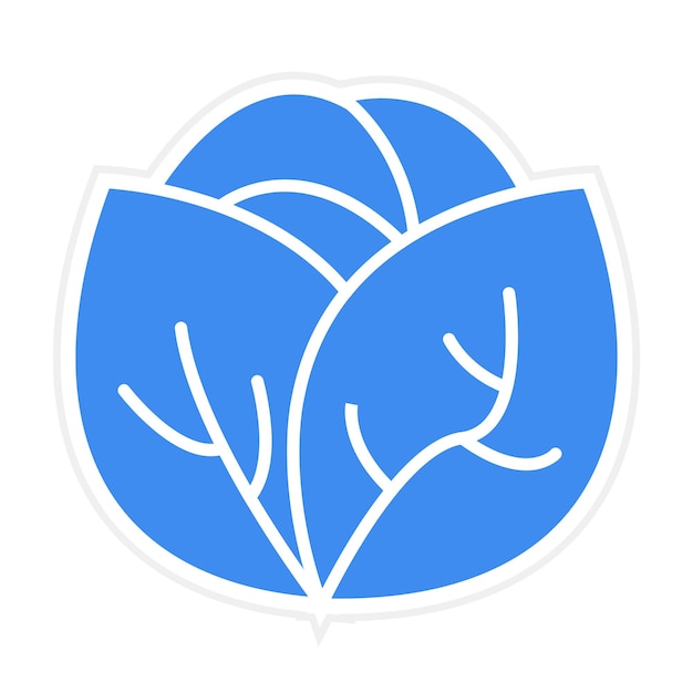 Imagen vectorial del icono de repollo Se puede utilizar para frutas y verduras