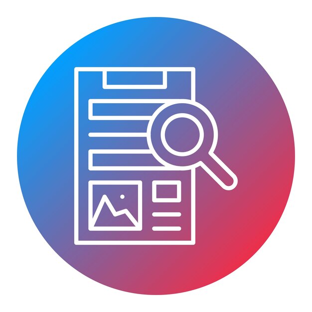 Imagen vectorial de icono de reportaje de investigación Se puede utilizar para el periodismo