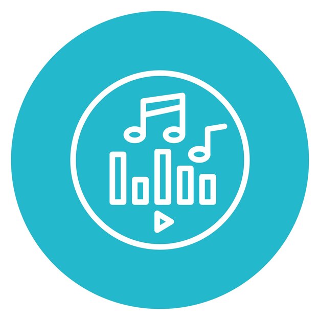 Imagen vectorial del icono del reproductor de música Se puede usar para Artist Studio