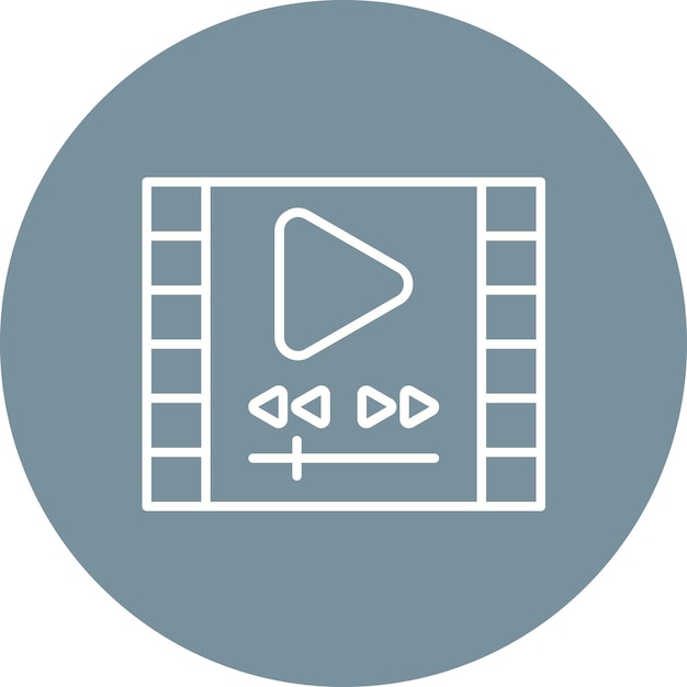 Imagen vectorial de icono de reproductor de video Se puede utilizar para Comunicación y Medios