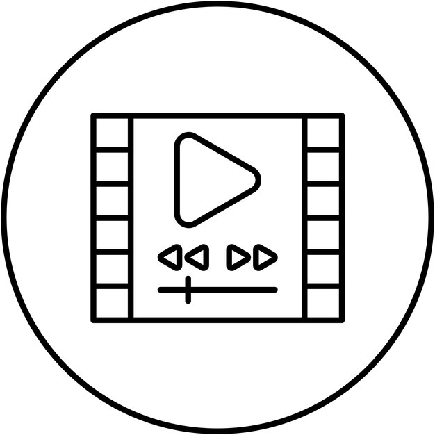 Imagen vectorial de icono de reproductor de video Se puede utilizar para Comunicación y Medios